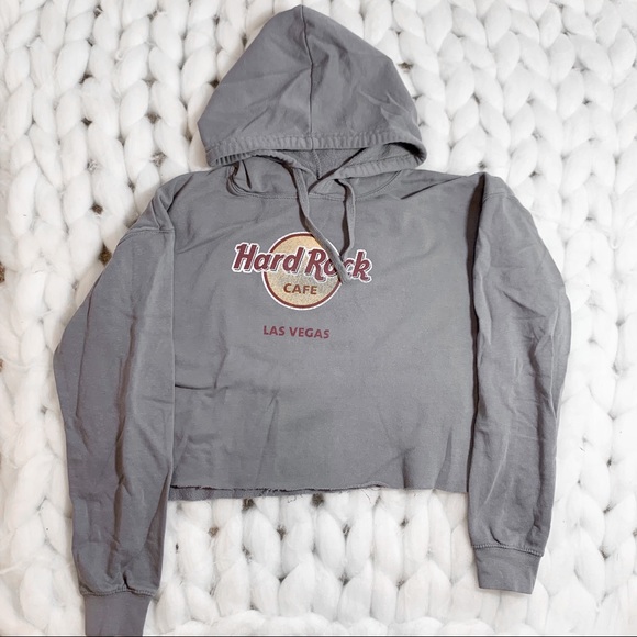 hard rock cafe hoodie grey